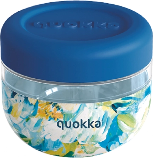 Cutie pentru alimente Quokka Bubble Blue Peonies albastră 500 ml