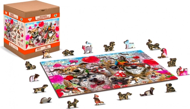 Puzzle din lemn Timp pentru petrecere 2în1