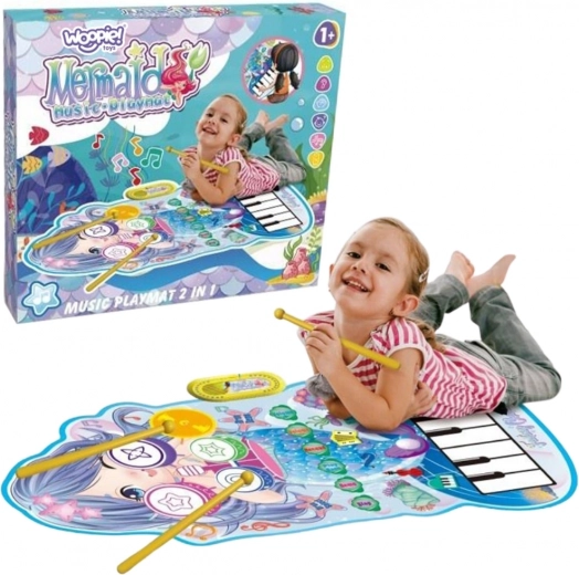 covoraș muzical 2‑în‑1 cu motiv sirenă Woopie