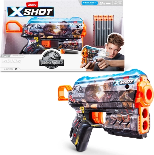 X-SHOT Jurassic World Skins Series 1 pistolă cu gloanțe cu apă (8 buc.)
