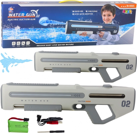 Pistolă de apă electrică automată gri-albă 62 cm