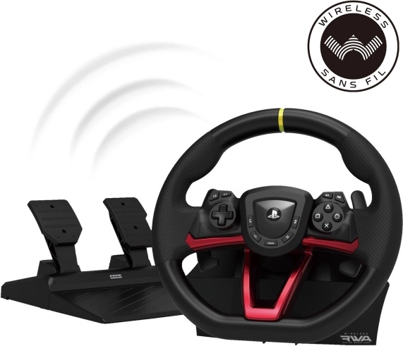 volan de curse wireless hori racing wheel apex pentru ps5, ps4 și pc
