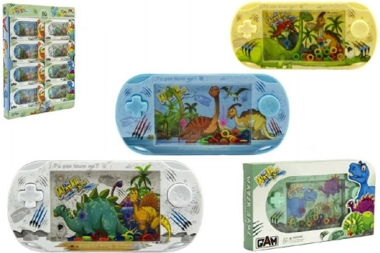 Joc de buzunar cu apă și dinozauri – joc cu inele din plastic 18 cm