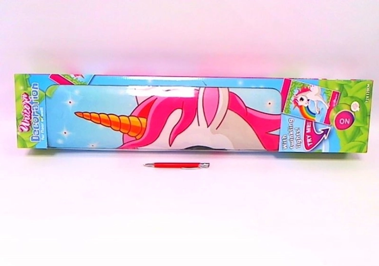 Salteluță pentru copii cu unicorn și luminițe LED 72 × 120 cm