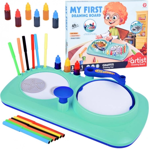Tablă de desen creativă pentru copii 3în1 Spirograf