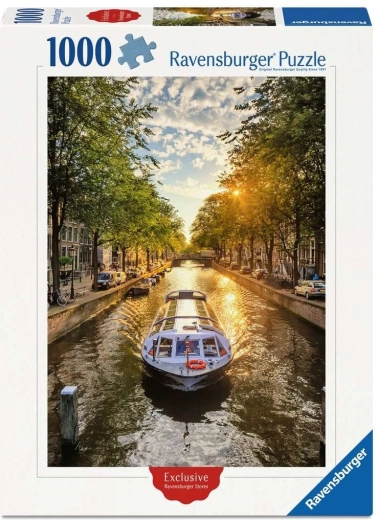 Puzzle Ravensburger croazieră pe canalele din Amsterdam 1000 de piese