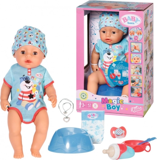 Păpușă BABY born băiețel cu suzetă magică 43 cm