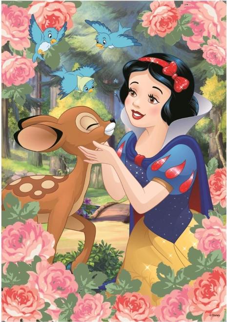 Puzzle Albă-ca-Zăpada și căprioara - 200 de piese diamantat