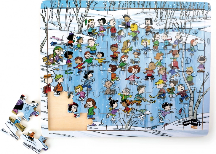 Puzzle din lemn Snoopy în iarnă