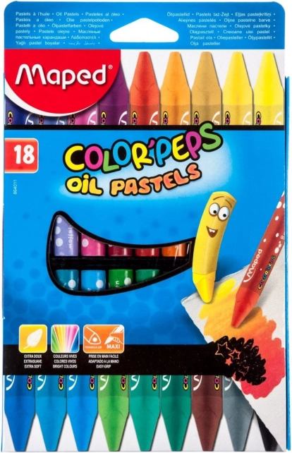Pasteluri de ulei triunghiulare Maped Color'Peps 18 buc