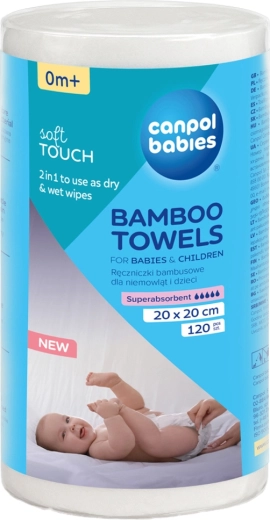 Canpol Babies prosoape de bambus de unică folosință la rolă 120 buc