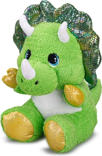 Triceratops de pluș 37 cm – jucărie de pluș așezată pentru bebeluși