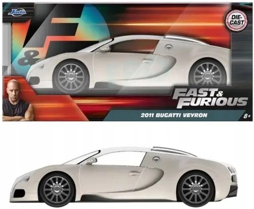 Model Jada Bugatti Veyron 2011 din seria Rychle a zběsile, la scara 1:24