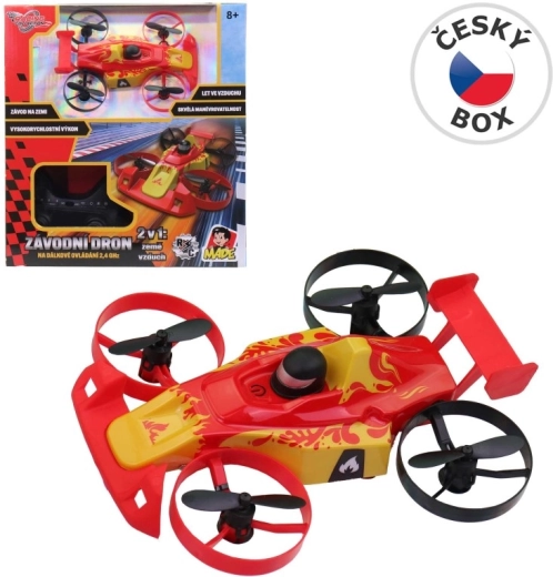 MaDe dron de curse tip formulă 2în1 – merge și zboară