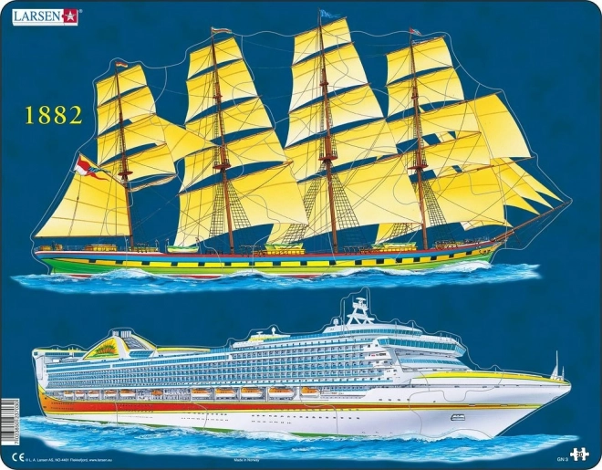 Puzzle LARSEN Nave - trecut și prezent, 20 de piese