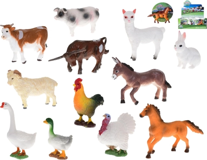 Kids Globe Farming animale din plastic pentru fermă – 1 buc, diferite tipuri