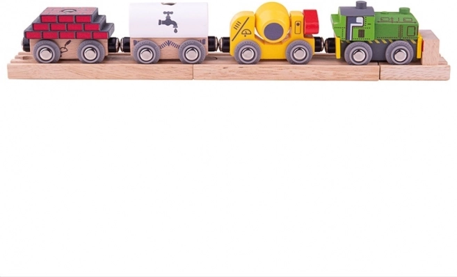 Bigjigs Rail tren de construcții din lemn