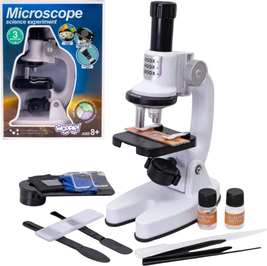 Microscop digital LED pentru copii Woopie cu mărire de până la 1200× și adaptor pentru smartphone