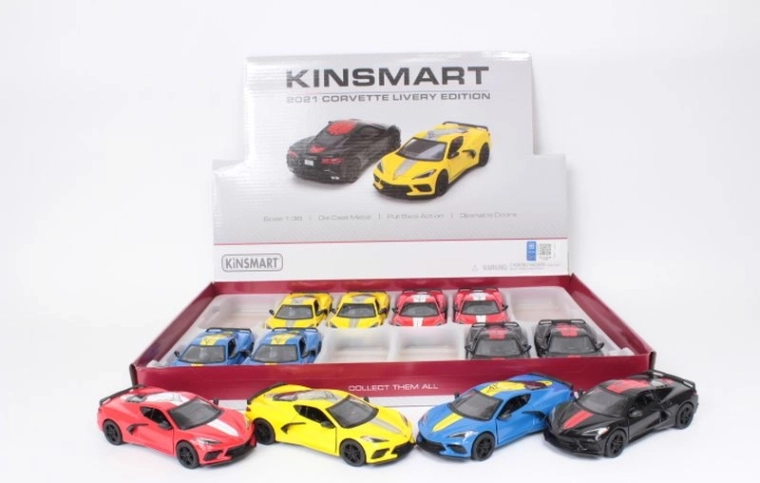 Chevrolet Corvette 2021 – model auto metalic 1:36 cu mecanism pull-back
