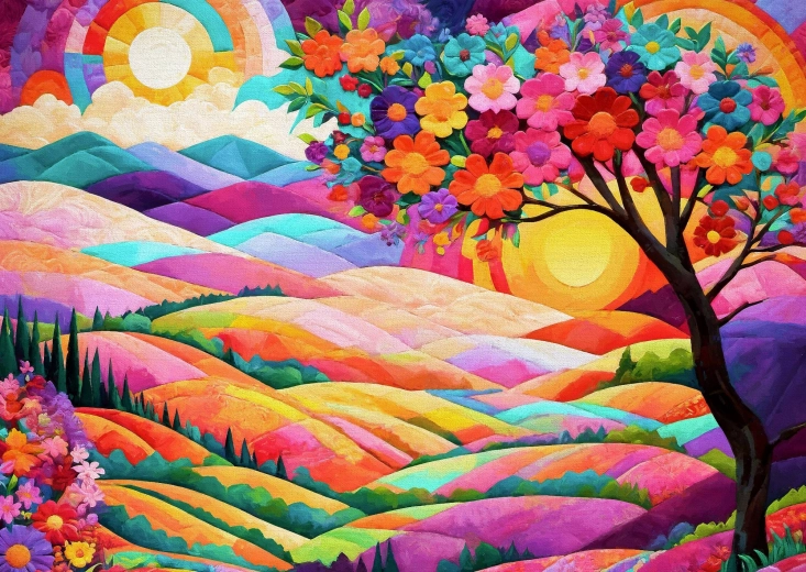 Puzzle Enjoy Țara celor doi sori 1000 de piese