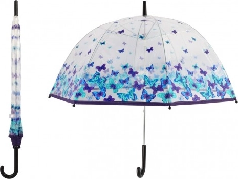 Umbrelă transparentă cu fluturi