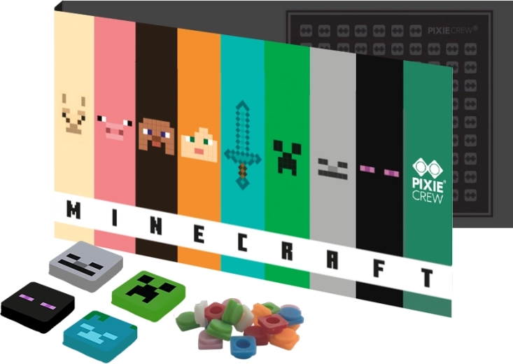 Pixie Crew Minecraft – felicitare închizibilă și urare cu cadou în interior