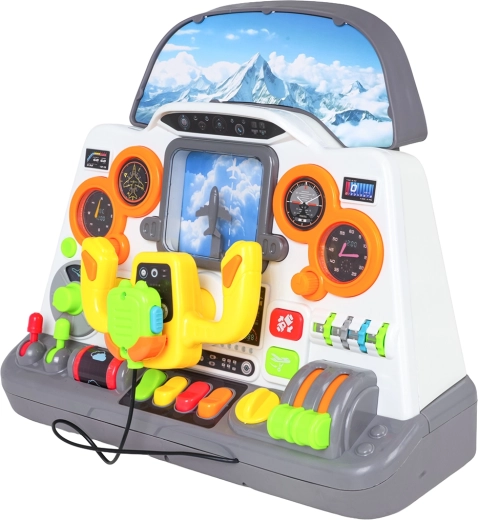 Cockpit plin de comenzi pentru jocul de-a pilotul
