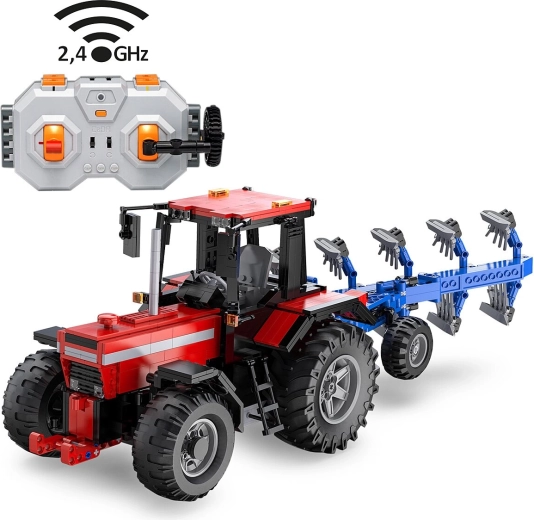 Set de construcție CaDA, tractor cu plug controlat de la distanță, 1:17
