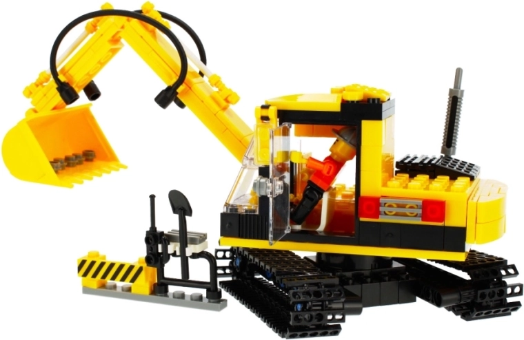 Excavator pe șenile cu părți mobile