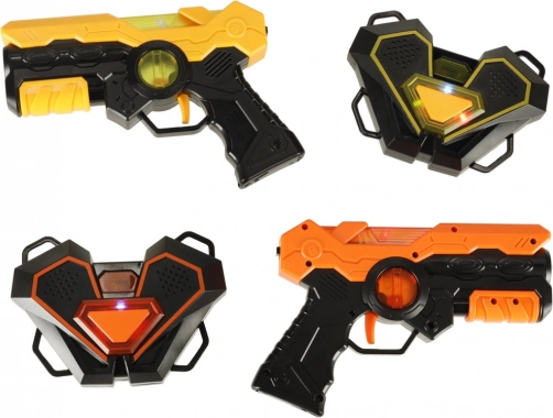 Set laser tag pentru 2 jucători – 2 pistoale și 2 ținte interactive