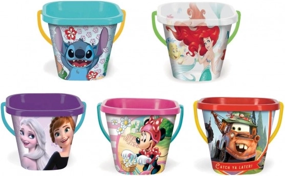 Găleată pătrată pentru copii 2 l cu motive DISNEY, plastic, mix de modele 19 × 17 cm