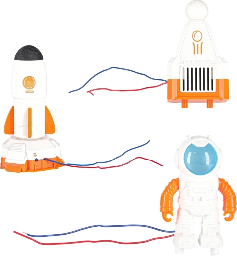 Misiune spațială cu rachetă și astronaut