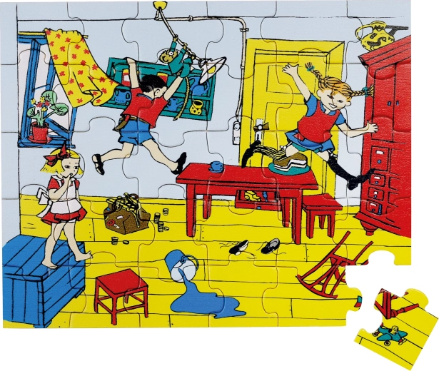 Puzzle din lemn Pippi Șosețica – 30 de piese