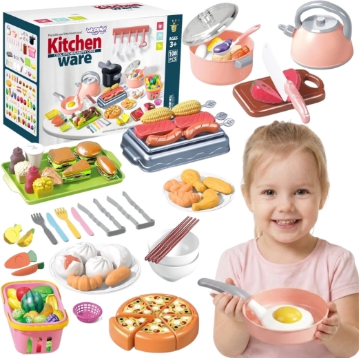 Woopie set de bucătărie pentru gătit pentru copii 108 piese