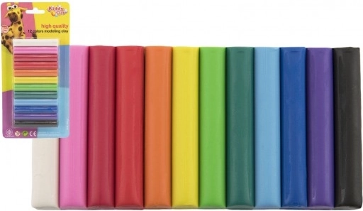 Plastilină Nara 165 g, 12 culori