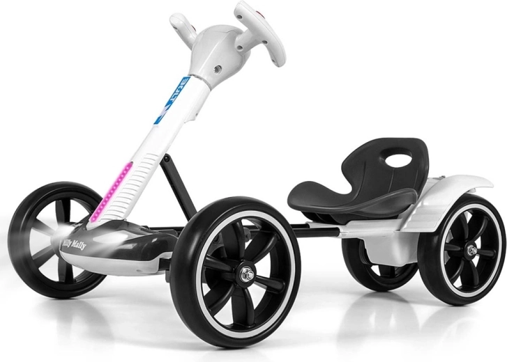 Motokart electric pentru copii Milly Mally Bolt, alb