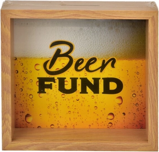 Pușculiță din lemn Beer Fund 20 × 5 × 20 cm