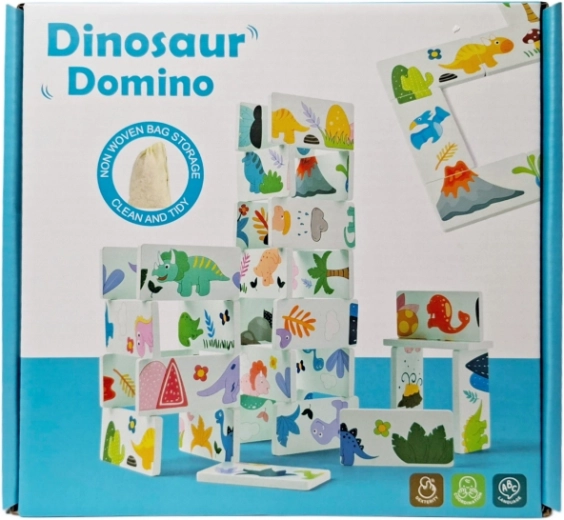 Domino din lemn – dinozauri