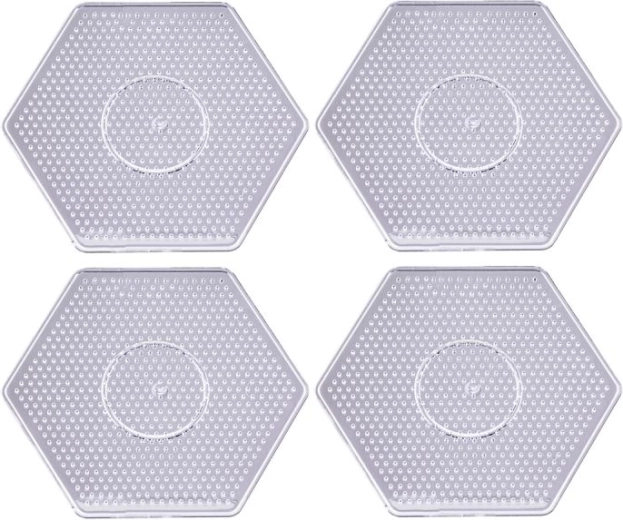 Șablon pentru mărgele de călcat – plăcuță hexagon (4 buc.)
