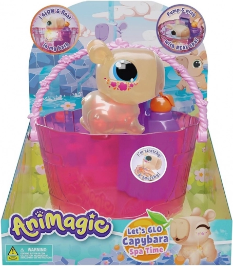 Animagic capibară spa time jucărie interactivă luminoasă pentru apă