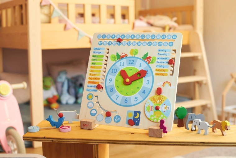 Calendar anual din lemn cu indicator meteo 30 × 30 cm - 1 bucată