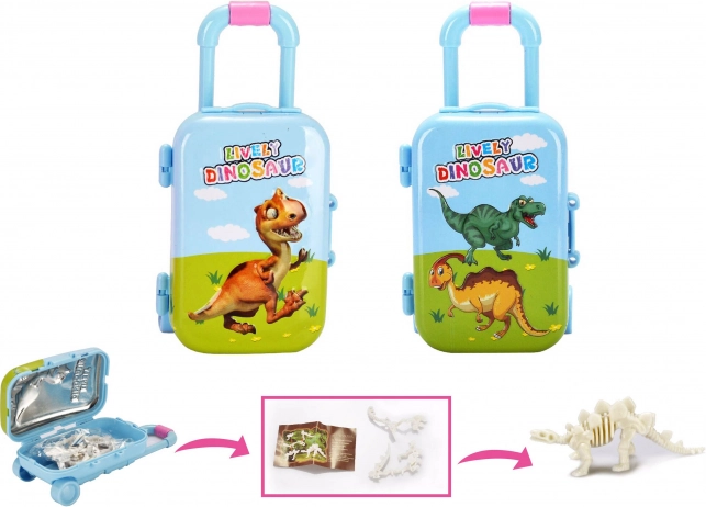 Schelet de dinozaur în valiză
