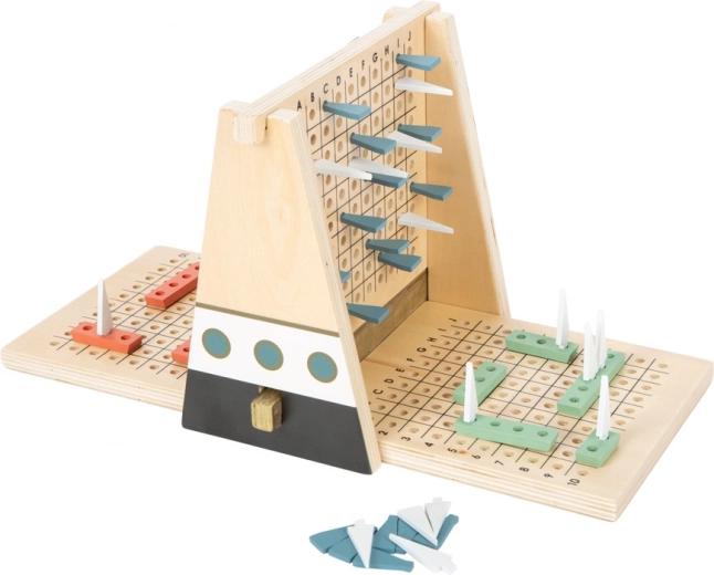 small foot joc strategic nave gold edition – bătălie navală din lemn