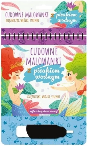 Caiete de colorat magice cu apă și marker cu apă – prințese, zâne și sirene