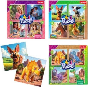 Puzzle 4 în 1 pentru cei mai mici