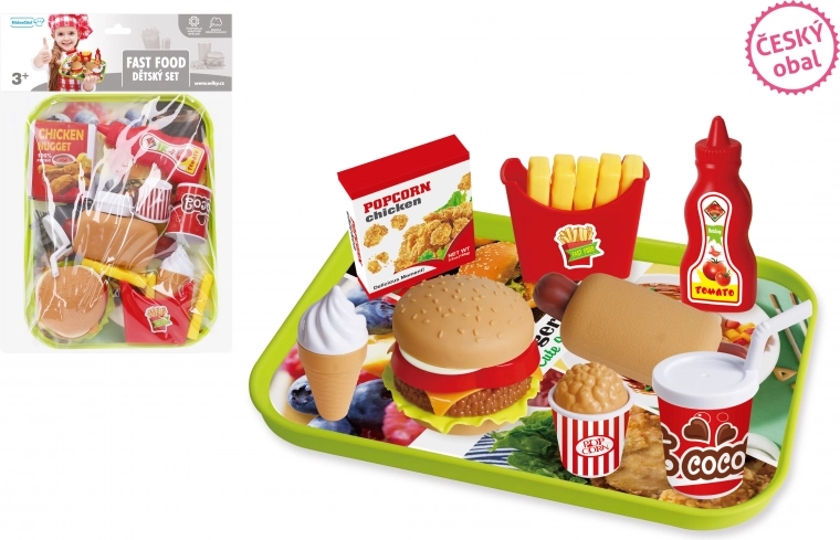 Set de joacă Fast Food cu tavă pentru copii