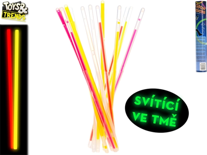 Bețișoare luminoase 20 cm – set 50 bucăți cu conectori