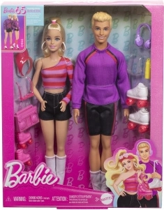 Barbie Fashionistas aniversare 65 de ani cu Barbie și Ken pe role