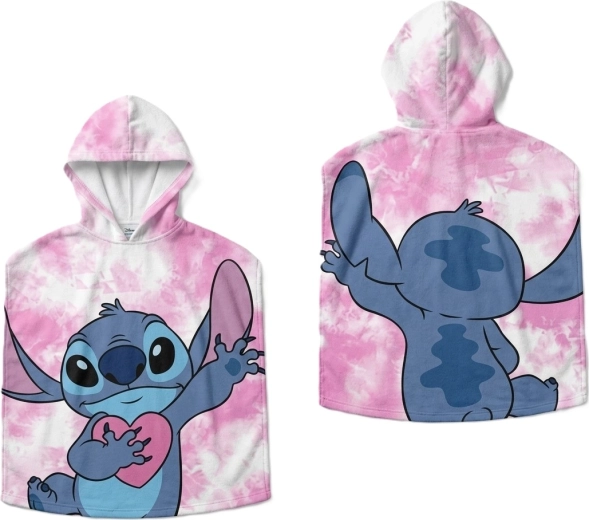 Poncho pentru copii cu glugă Disney Lilo și Stitch