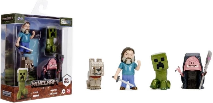 set de figurine metalice MINECRAFT MOVIE 6,5 cm – 4 buc